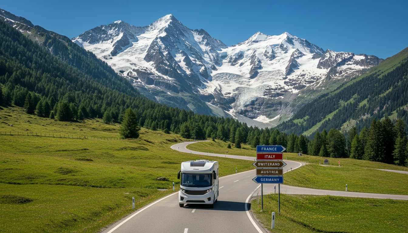 Route de montagne douce pour circuit camping-car en France